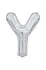 Folyo Y Harfi Balon 36 Cm Gümüş Gri Küçük Boy 16inc Folyo Balon