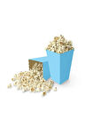 Mısır Kutusu Cips Kutusu 8 Adet Mavi Popcorn Kutusu Karton Popcorn Cup Parti Doğum Günü