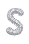 Folyo S Harfi Balon 100 Cm Gümüş Gri Büyük Boy 40inc Folyo Balon