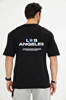 Los Angeles Baskı %100 Pamuk Oversize Erkek Tişört