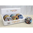 Kedi Taşlı El Aynası Yuvarlak İnce