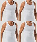 4 Adet Erkek Slim Fit Dar Kalıp Likralı Penye Sporcu Atleti(Rambo Atleti)