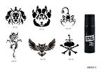 Vahşi Hayvanlar Spray Tattoo Geçici Sprey Dövme Seti
