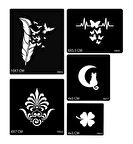 Tüy ve Kelebek Geçici Dövme Şablonu Seti Sadece Desen 