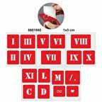 Roma Rakamı 5 Adet  Dövme Kına Şablonu