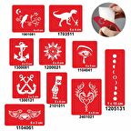 Hayatın İçinden 10 Adet Geçici Dövme Kına Şablonu