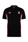  Beşiktaş Orijinal Lisanslı Siyah Polo Yaka T-Shirt