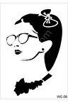 Stencil Şablon A4 Woman Collection Wc-06 (30x21) Kadın Mo