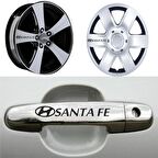 Santa Fe Kapı Kolu Jant Sticker (10 Adet) Etiket Yapıştırma Z163