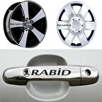 Rabid Kapı Kolu Jant Sticker (10 Adet) Etiket Yapıştırma Z149