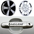 Megane Kapı Kolu Jant Sticker (10 Adet) Etiket Yapıştırma Z121