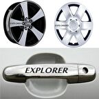 Explorer Kapı Kolu Jant Sticker (10 Adet) Etiket Yapıştırma Z72
