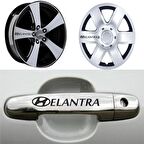 Elantra Kapı Kolu Jant Sticker (10 Adet) Etiket Yapıştırma Z64