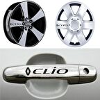 Clio Kapı Kolu Jant Sticker (10 Adet) Etiket Yapıştırma Z45