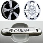Carina Kapı Kolu Jant Sticker (10 Adet) Etiket Yapıştırma Z38