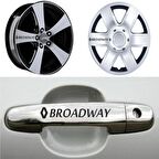 Broadway Kapı Kolu Jant Sticker (10 Adet) Etiket Yapıştırma Z28