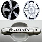Auris Kapı Kolu Jant Sticker (10 Adet) Etiket Yapıştırma Z18