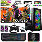 Xaser Thunder x580 Ryzen 7 7700 32GB DDR5 Ram 2TB M.2 NVMe SSD 12GB RTX5070 23.8" 180Hz Oyuncu Bilgisayarı