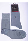 PİERRE CARDİN Bambu 6'lı  Klasik Erkek Uzun Soket Çorap 496-PC GRİ