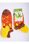 MRHERO Çok Renkli Unısex Pizza Temalı Patik Çorap 1020-MH KARIŞIK RENKLİ