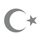 Ay Yıldız Sticker 17x17 Cm Gri