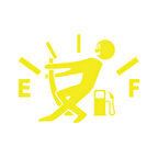 Oto Depo Kapağı Sticker17x17 Cm Sarı