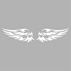 Çift Kanat Oto Logo Sticker  17x17 Cm Beyaz