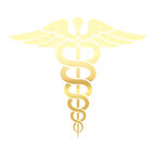 Tıp Logosu  Oto Sticker, Araba Sticker17x17 Cm Gold