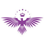 Yıldızlı Kartal  Oto Sticker17x17 Cm Mor