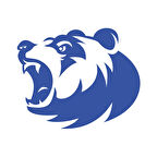 Ayı Kafası Sticker 17x17 Cm Mavi