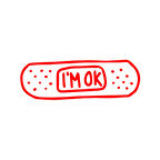 İm Ok Yarabandı Sticker17x17 Cm Kırmızı
