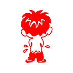 Cocuk Sticker17x17 Cm Kırmızı