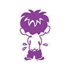 Cocuk Sticker17x17 Cm Mor