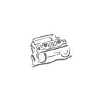 Jeep Offroad Sticker 17x17 Cm Gri