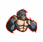 Öfkeli Goril Sticker 10x10 cmRenkli Sticker