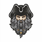 Korsan Sticker 10x10 cmRenkli Sticker