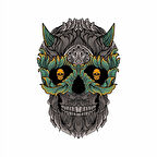 Kurukafa Sticker 10x10 cmRenkli Sticker