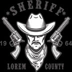 Sherif Sticker 10x10 cmRenkli Sticker