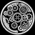 Mekanik Sticker 10x10 cmRenkli Sticker