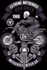Extreme Motorcross Sticker 10x10 cmRenkli Sticker