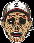 Zombi Sticker 10x10 cmRenkli Sticker