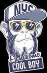 Hand Some Cool Guy Sticker 10x10 cmRenkli Sticker