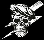 şimşek Kurukafa Sticker 10x10 cmRenkli Sticker