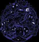 Desenler Sticker 5 10x10 cmRenkli Sticker