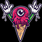 Dondurma Sticer 10x10 cmRenkli Sticker