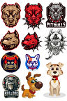 Köpek Pitbull Sticke Set 11 Parça Telefon, Tablet, Defter, Laptop Sticker