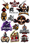 Spartan Savaşçı Sticker Set-1 13 Parça Telefon, Tablet, Defter, Laptop Sticker