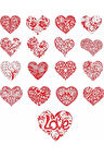Love Kalpli Sticker Set 21 Parça Telefon, Tablet, Defter, Laptop Sticker