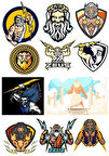 Zeus Sticker Set-1 11 Parça Telefon, Tablet, Defter, Laptop Sticker