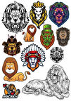 Aslan Sticker Set-6 12 Parça Telefon, Tablet, Defter, Laptop Sticker